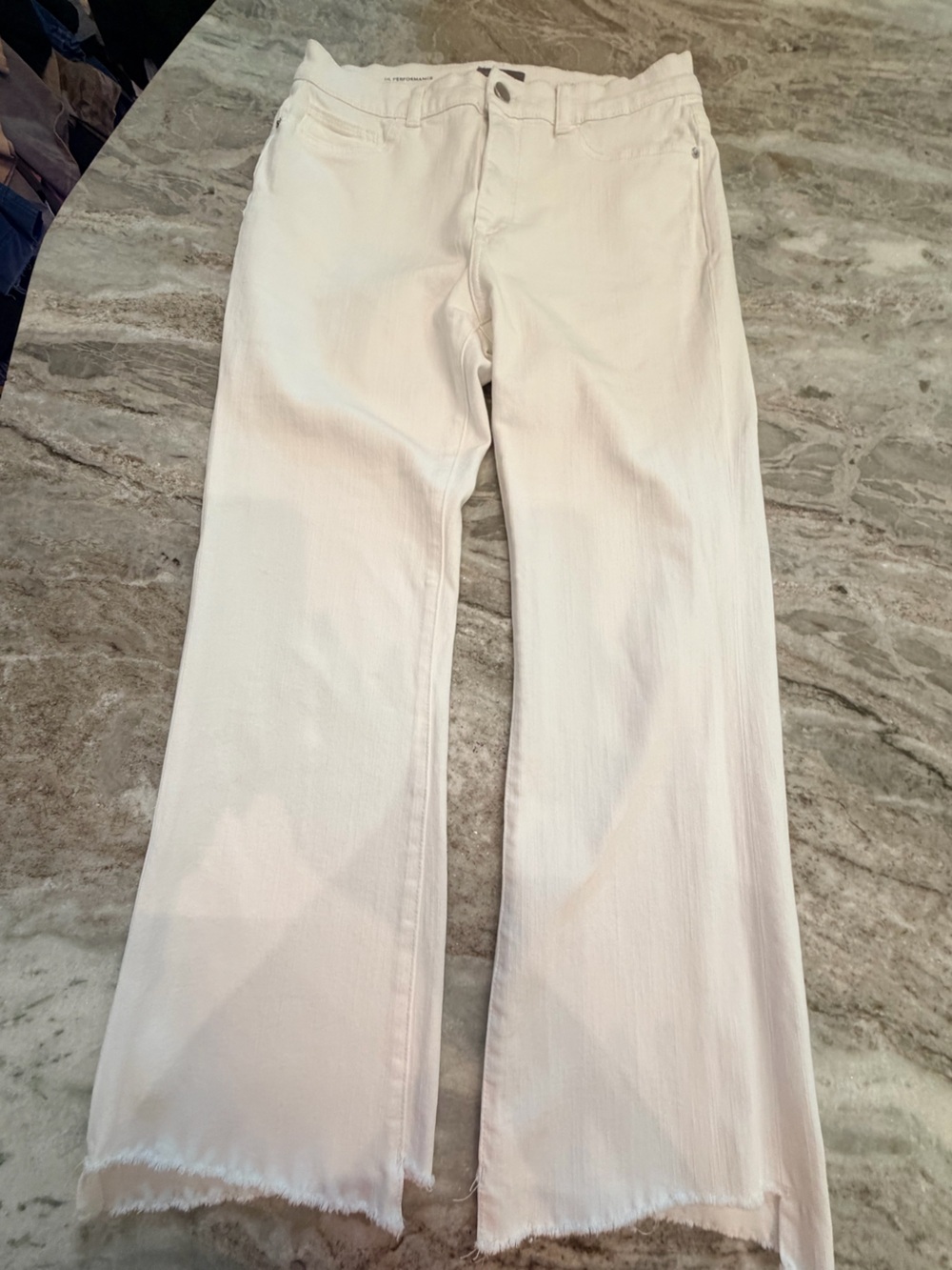 DL1961 Bridget Boot White Raw Hem Crop Jeans Women’s Size 29